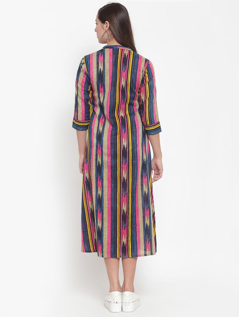 ikat print a-line dress - 16666724 - Standard Image - 2