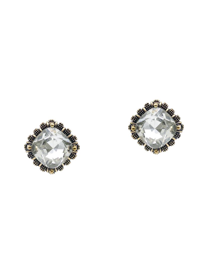 white gold studs earring