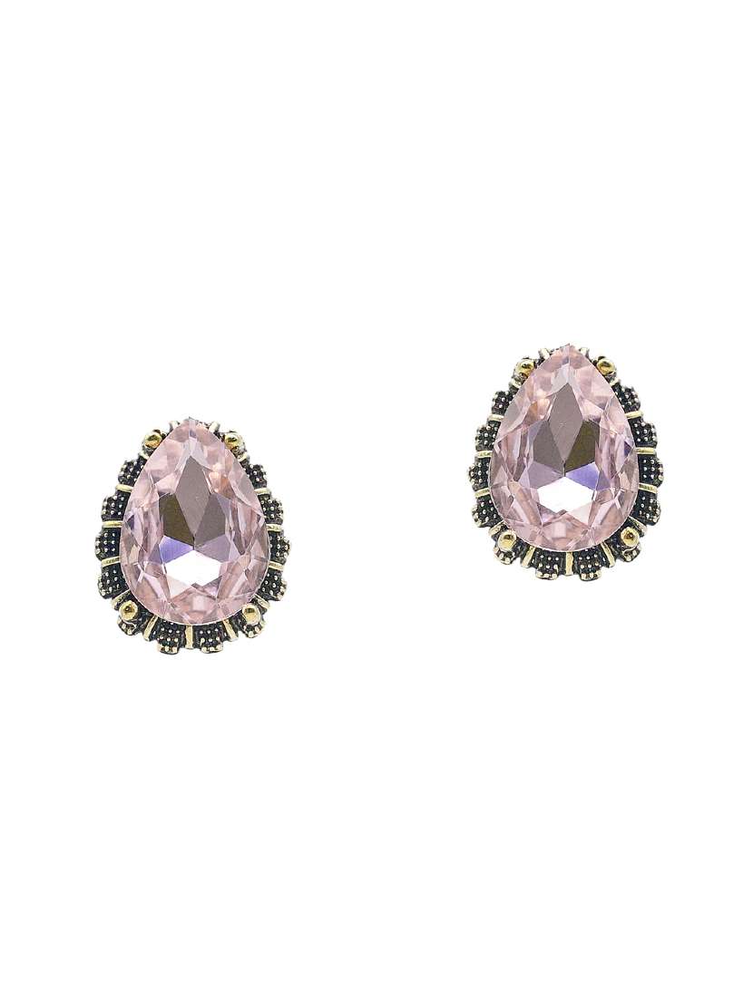 pink gold studs earring
