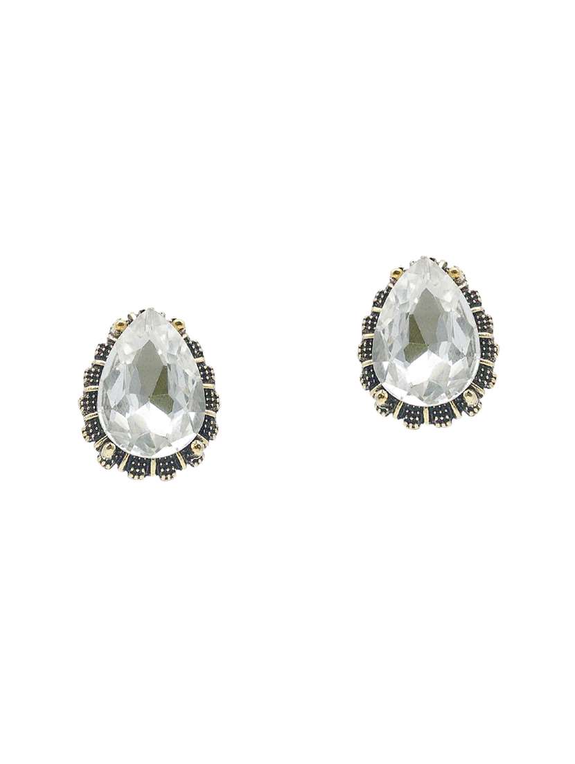 white gold studs earring