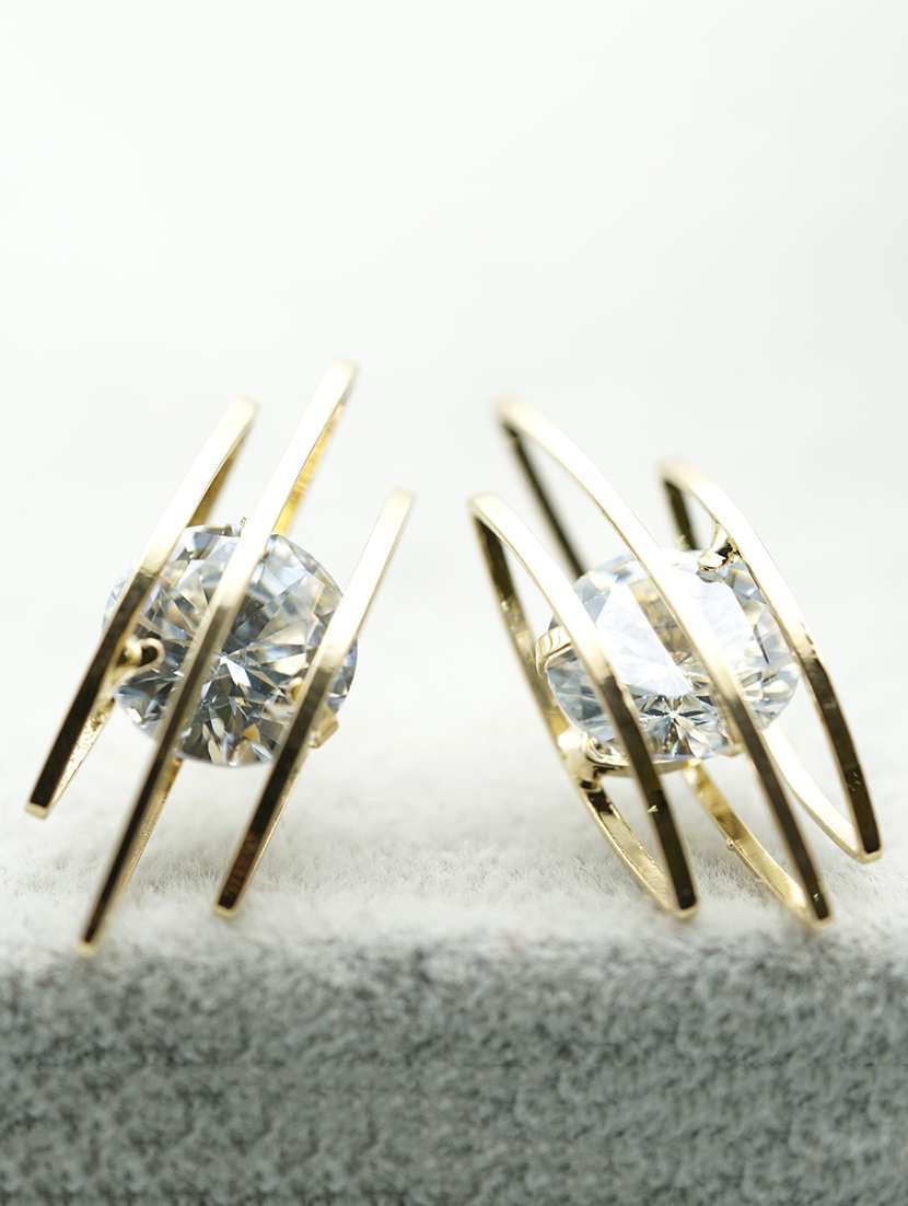 white gold studs earring
