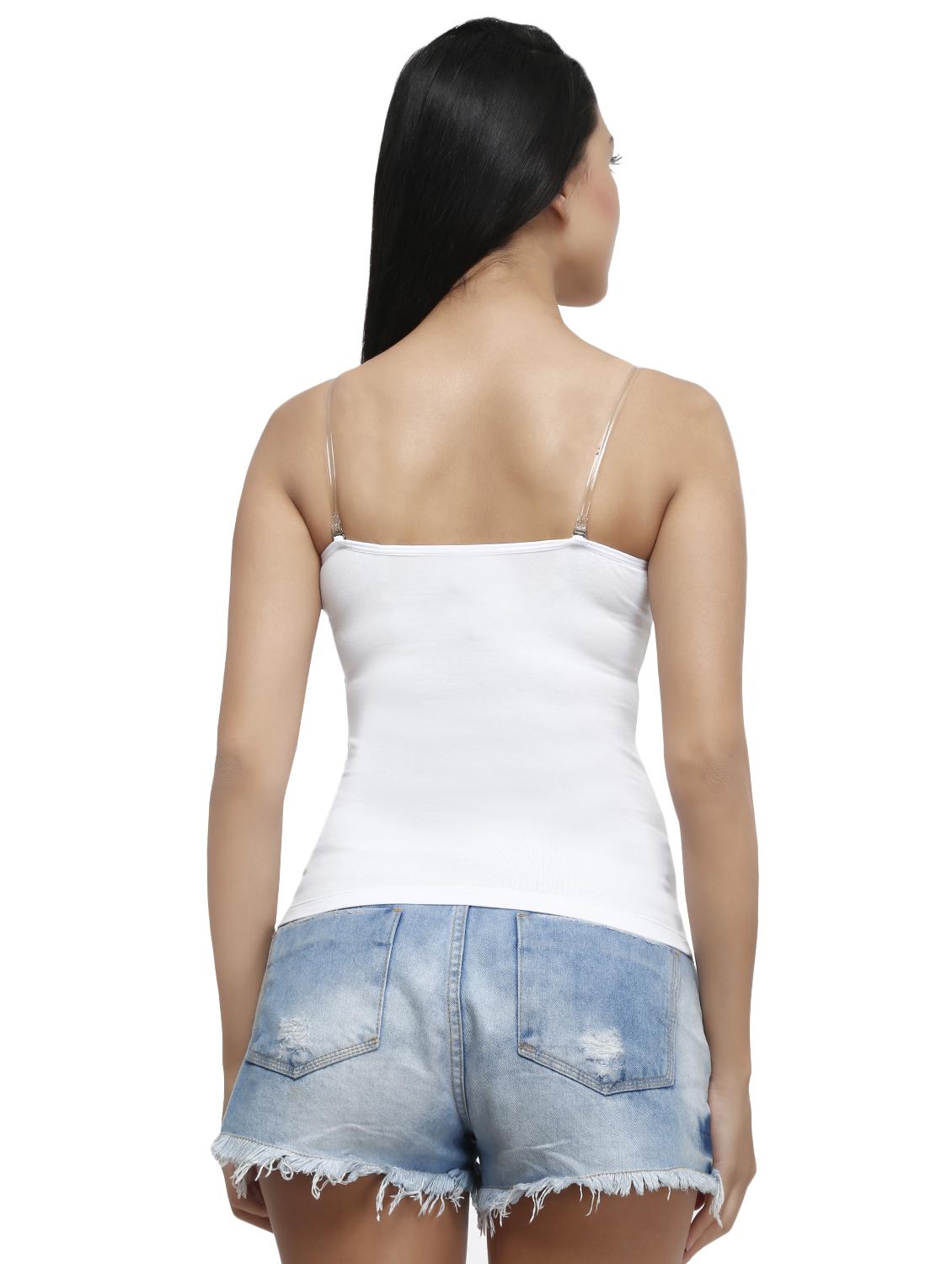 detachable strap solid camisole - 16667788 - Standard Image - 2