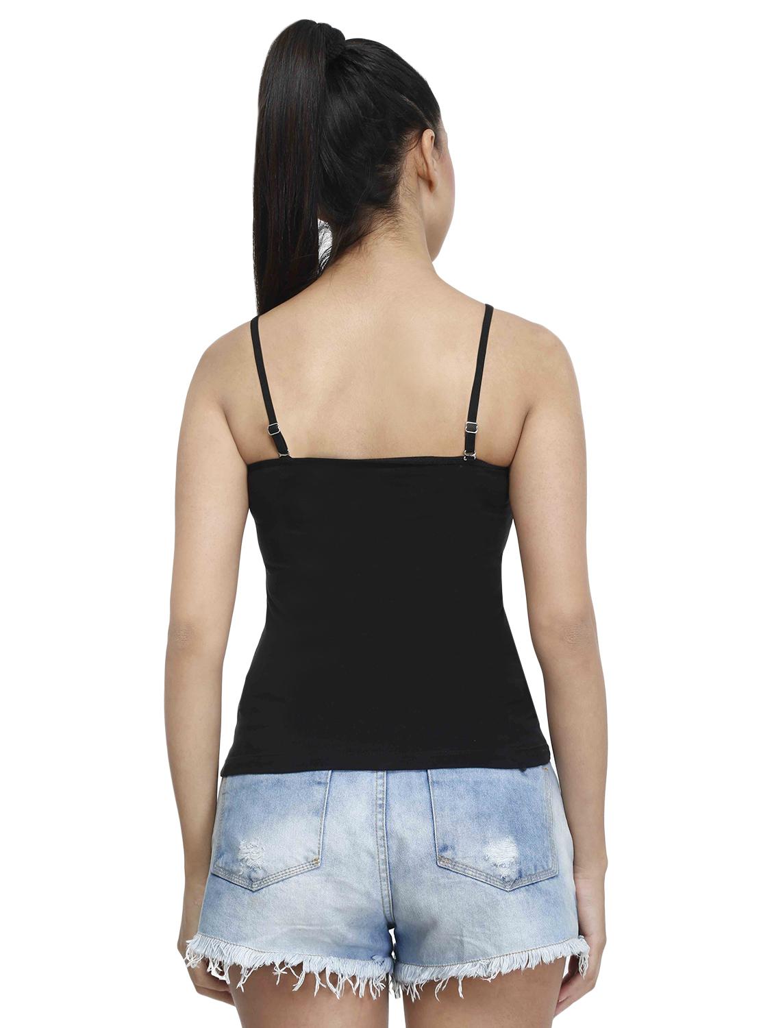 detachable strap solid camisole - 16667789 - Standard Image - 2
