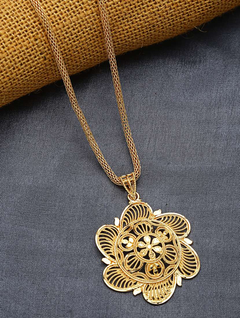 gold metal pendant
