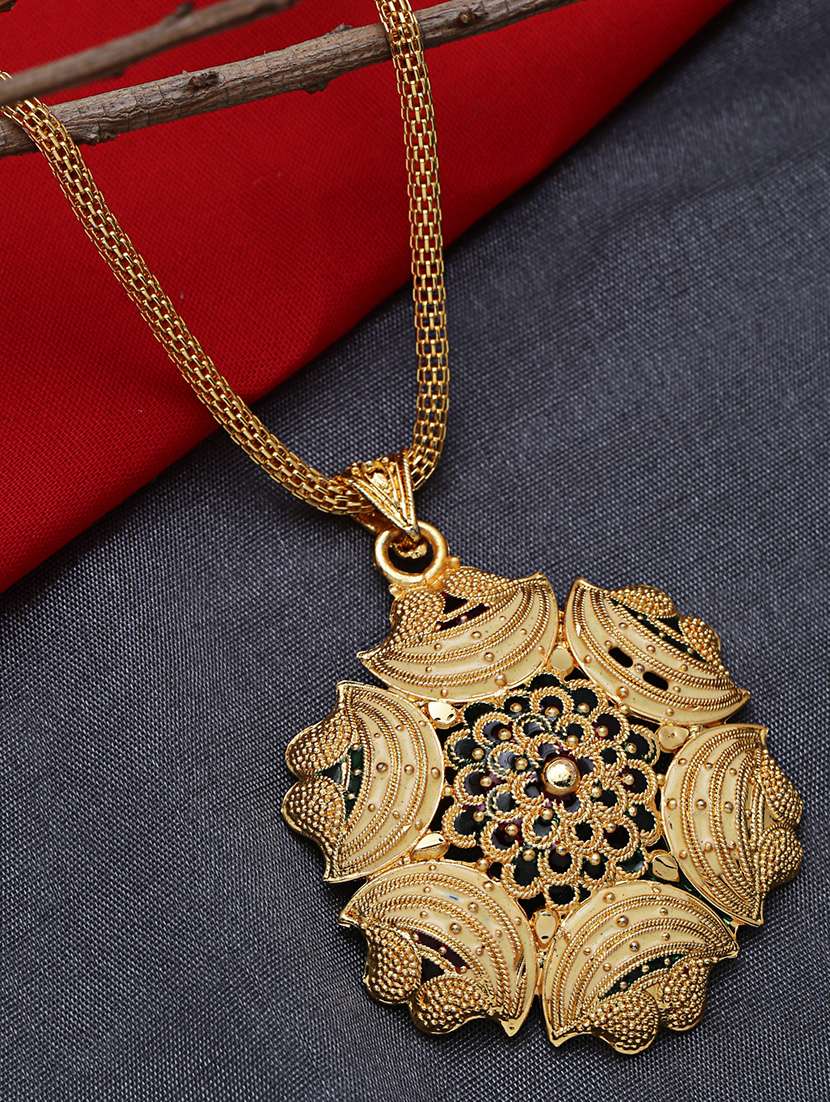gold metal pendant