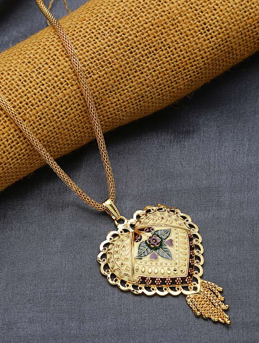 gold metal pendant