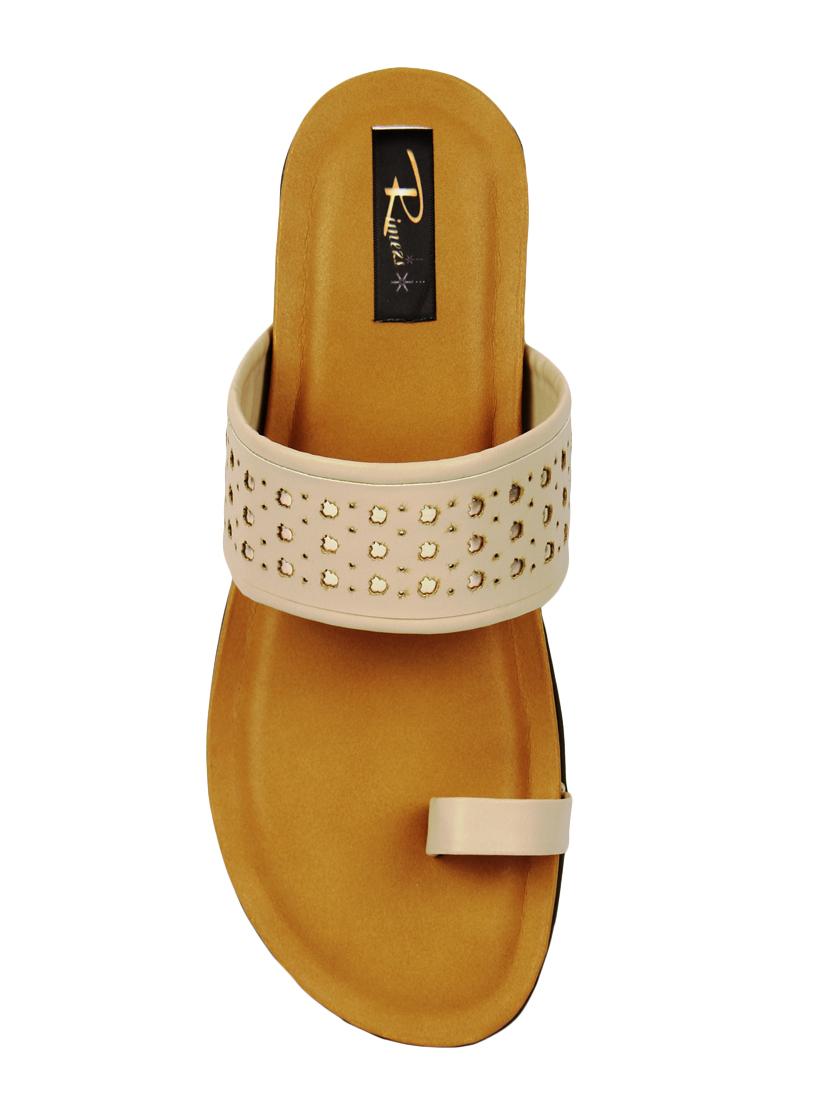 nude one toe sandals - 16668446 - Standard Image - 2