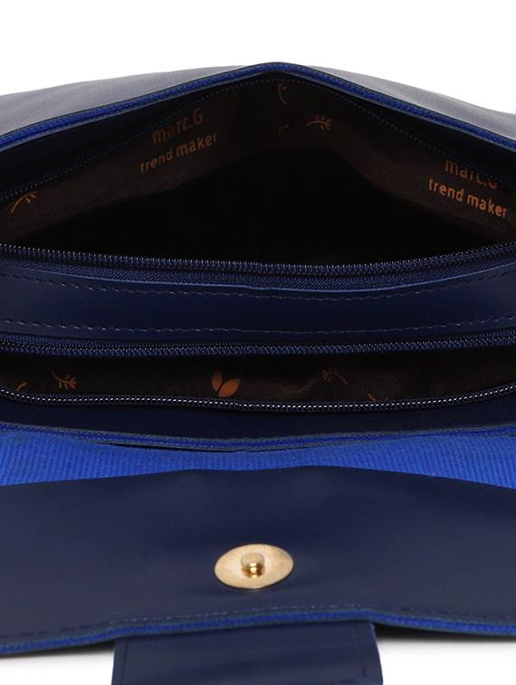 blue leatherette (pu) sling bag - 16668469 - Standard Image - 2