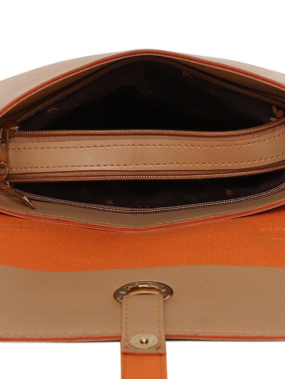beige leatherette (pu) sling bag - 16668470 - Standard Image - 2