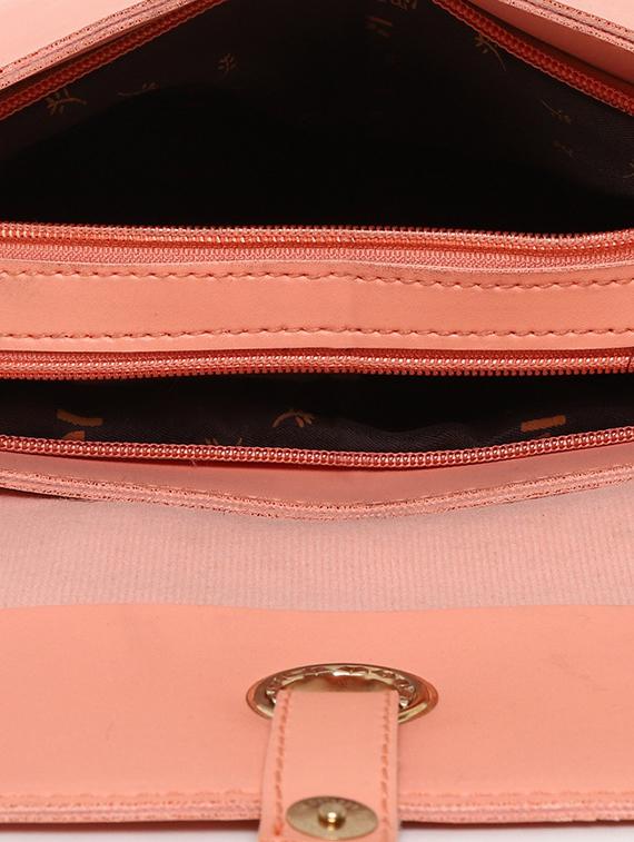pink leatherette (pu) sling bag - 16668471 - Standard Image - 2