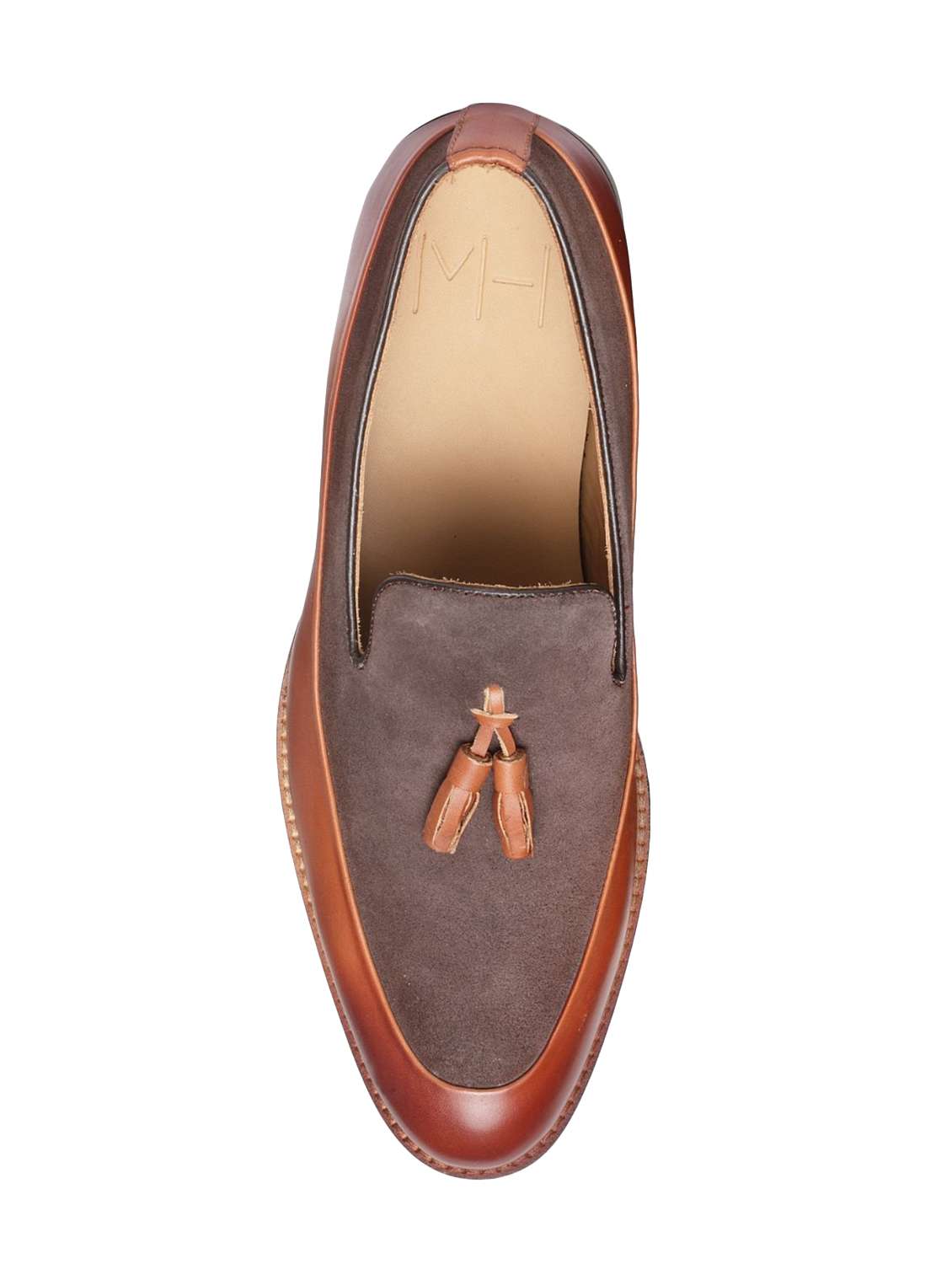 brown leatherette tassel slip ons - 16669024 -  Standard Image - 2