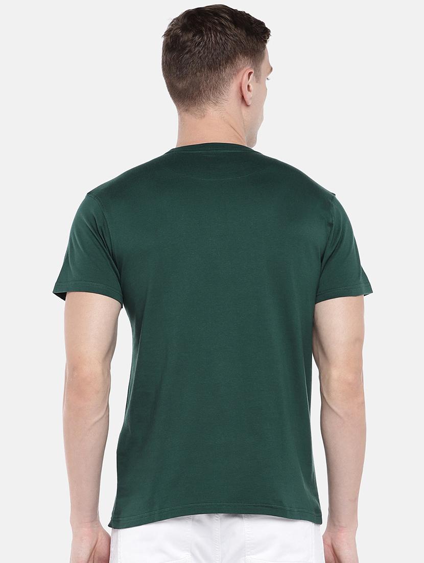 green chest print t-shirt - 16672205 - Standard Image - 2