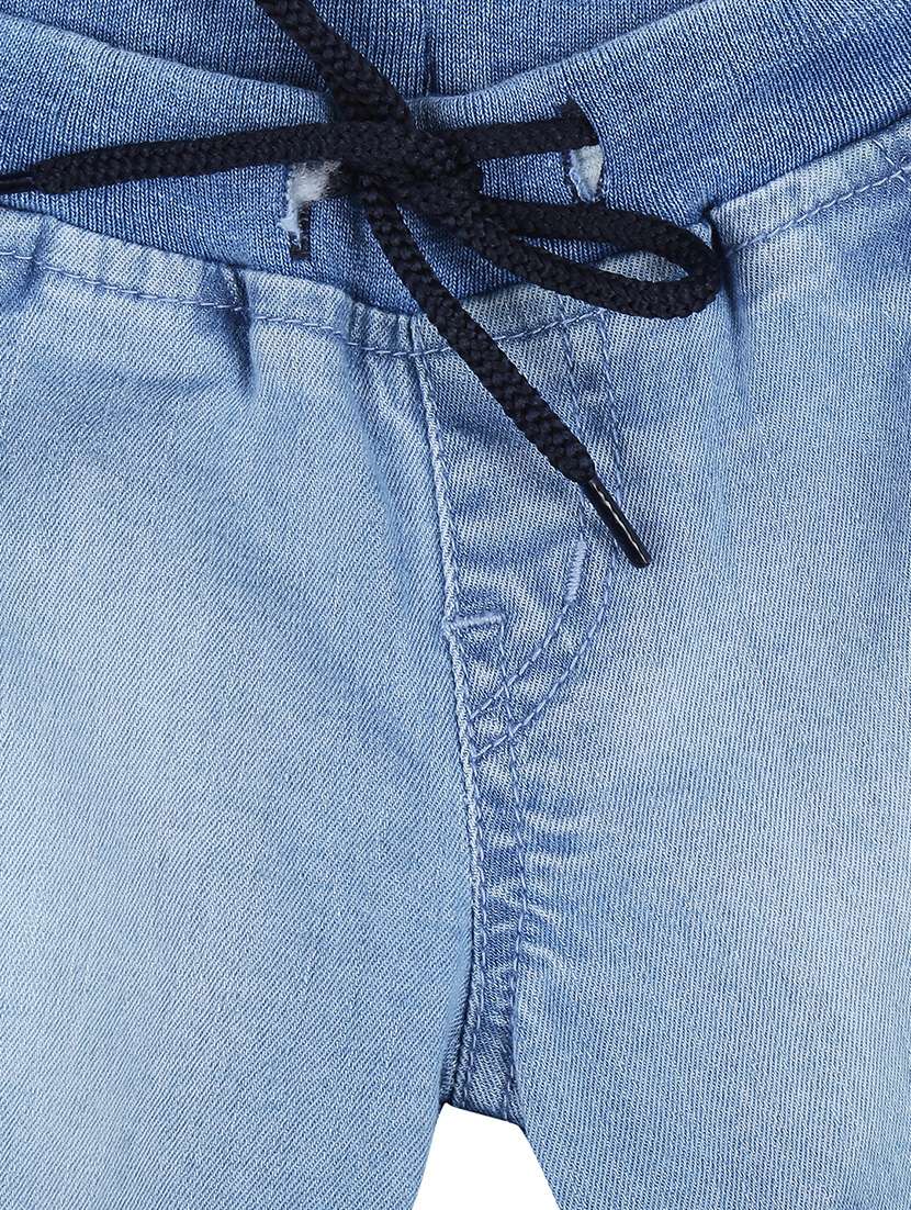 light blue cotton blend shorts - 16672534 - Standard Image - 2