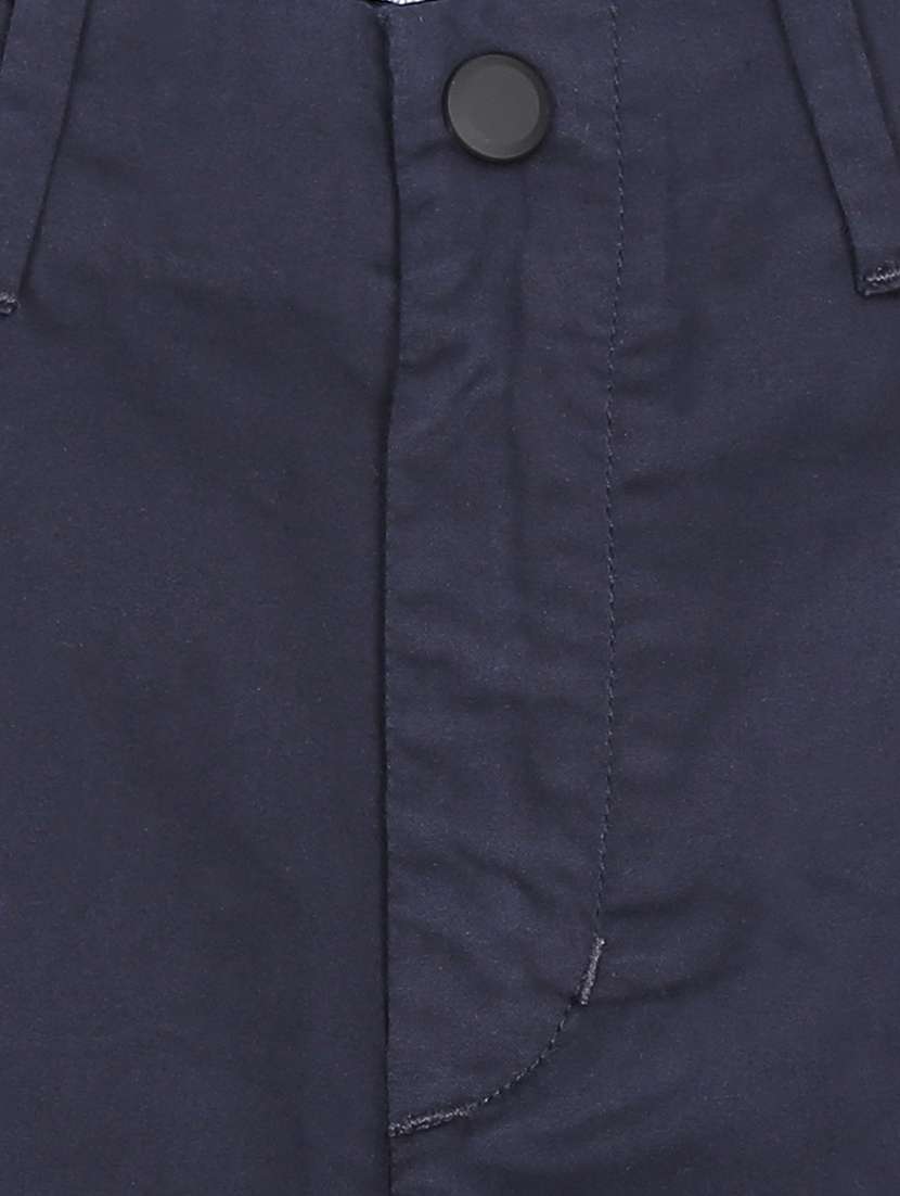 dark blue cotton blend casual trouser - 16672551 -  Standard Image - 2