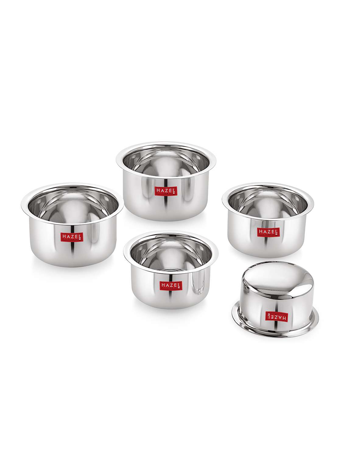 stainless steel heavy round tope (set of 5)