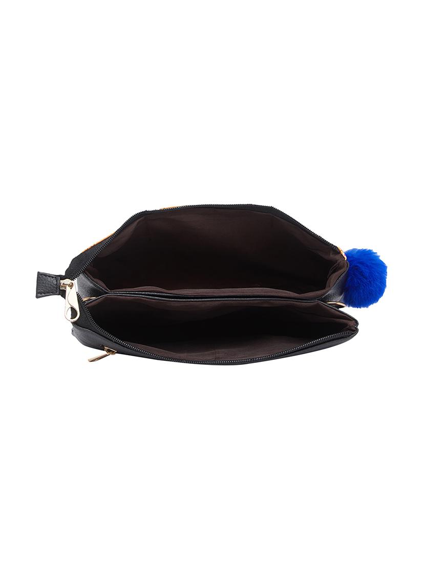 orange leatherette (pu) sling bag - 16673086 - Standard Image - 2