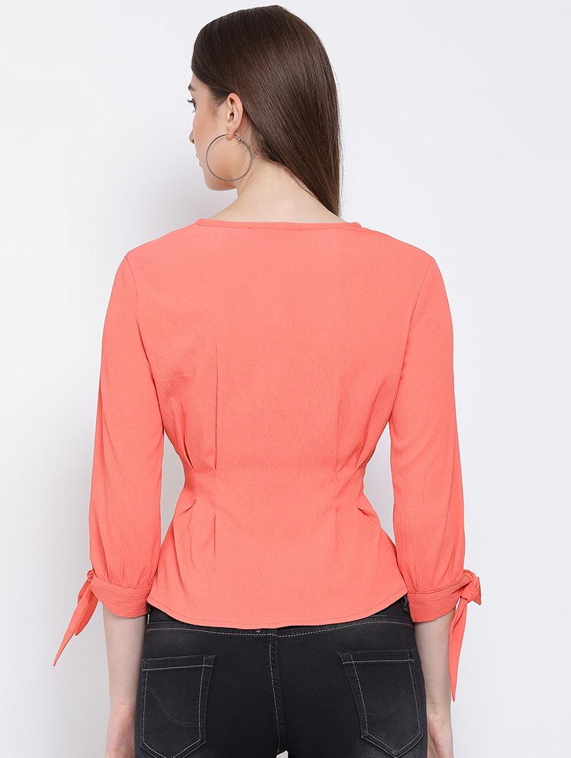 women's peplum v neck top - 16673827 - Standard Image - 2