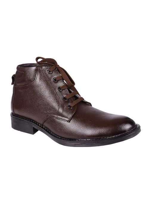 brown leatherette ankle boots - 16674809 -  Standard Image - 0