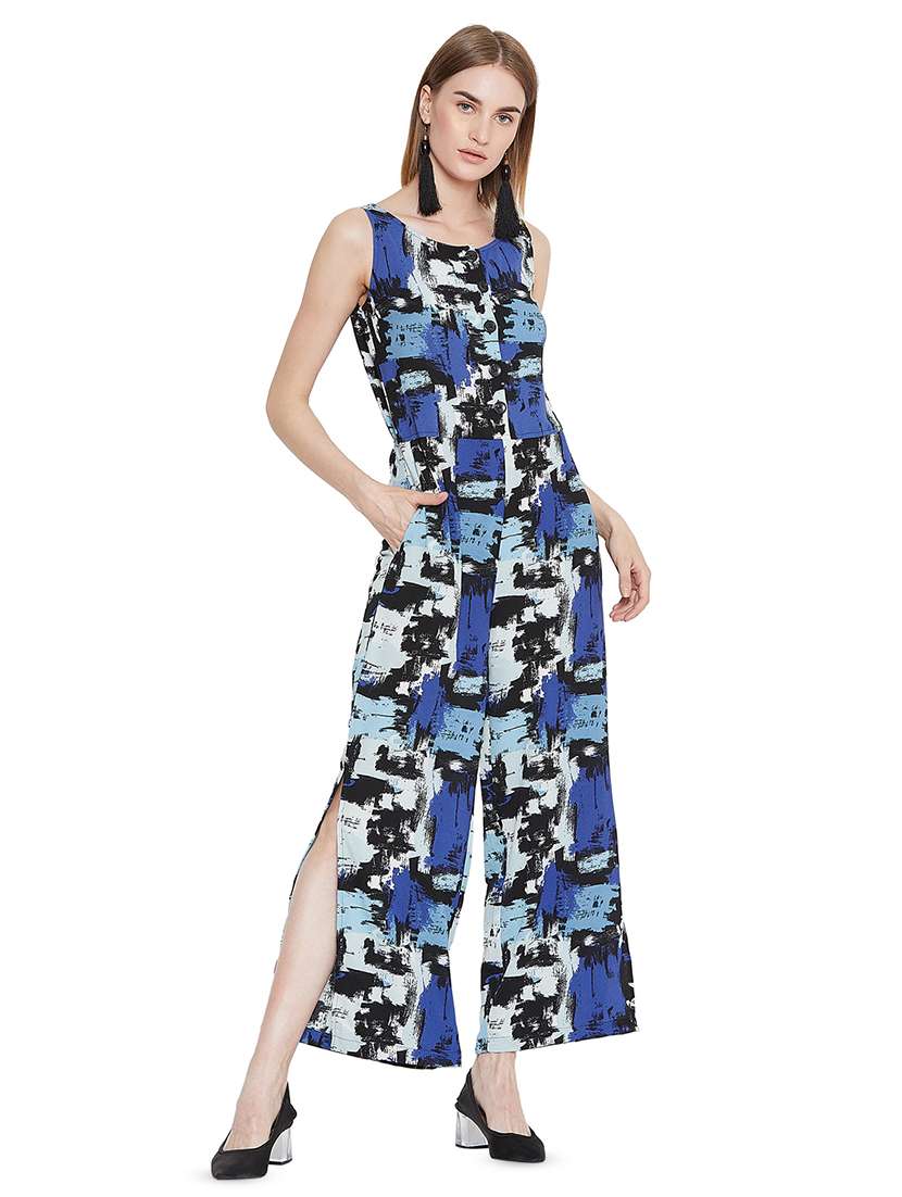 high slit full leg jumpsuit