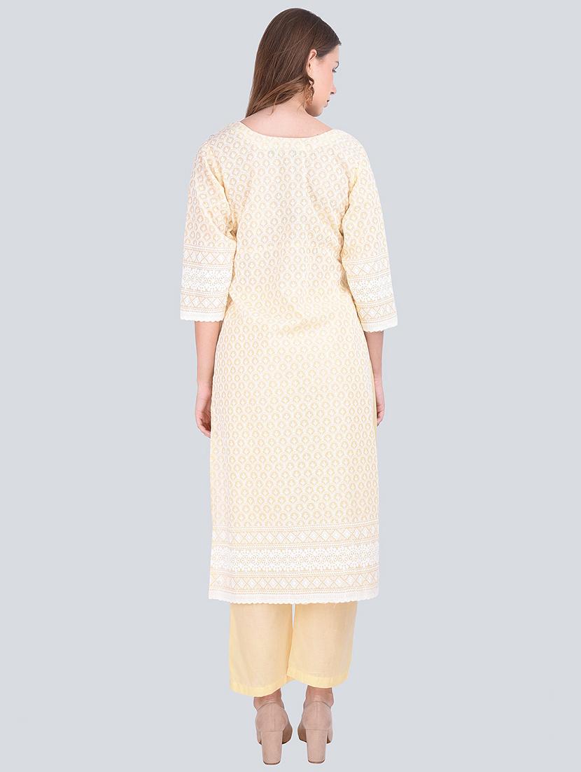 pastel embroidered kurta palazzo set - 16677551 - Standard Image - 2