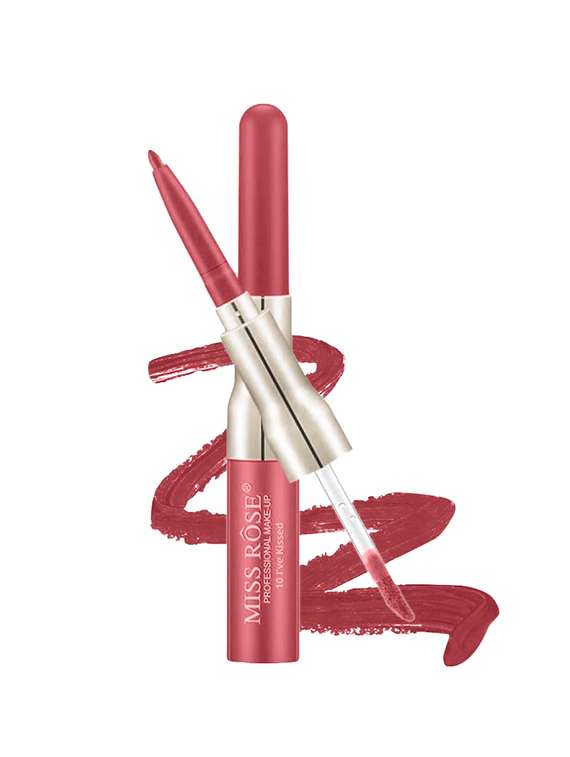 miss rose lipliner plus matte finish lip color shade#10