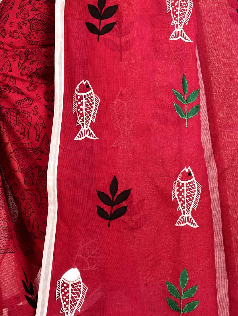 tant handloom saree with blouse - 16678284 - Standard Image - 2
