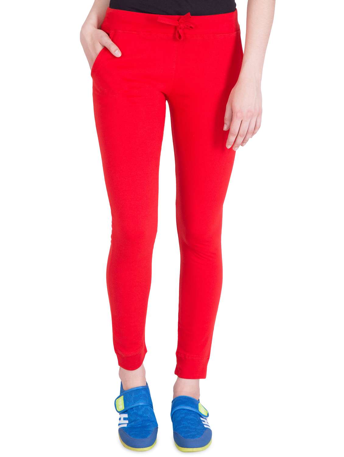 drawstring waist solid trouser