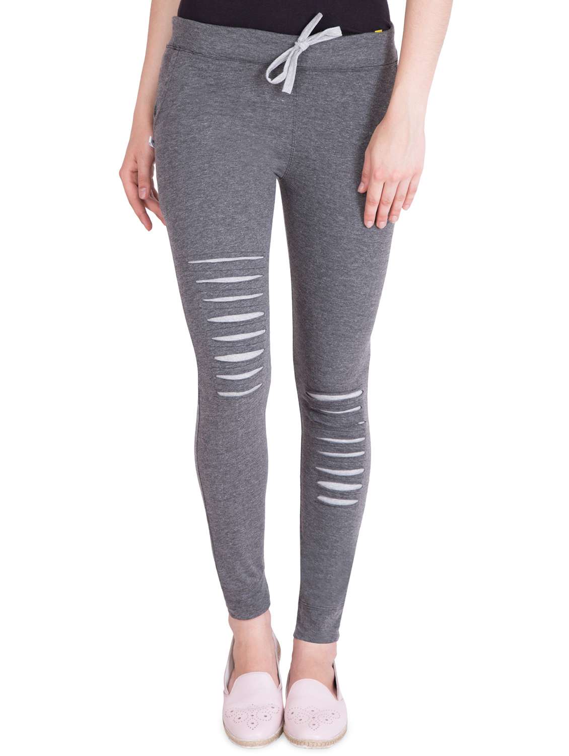 drawstring waist solid track pant 