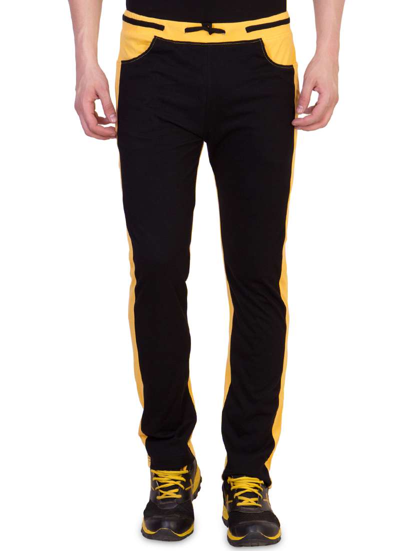 black color block track pant