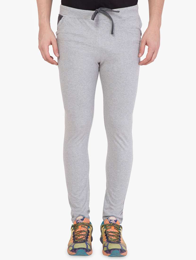 grey solid track pant