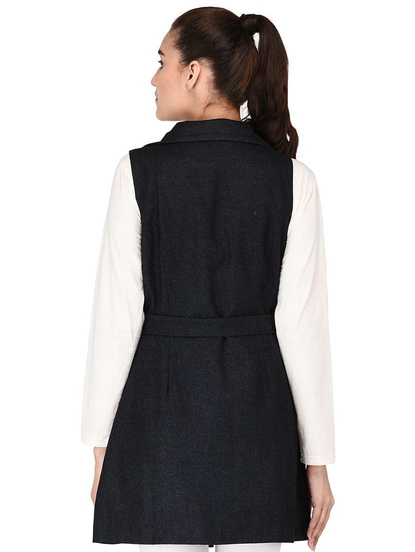 lapel neck wool trench/overcoat coat - 16679830 - Standard Image - 2