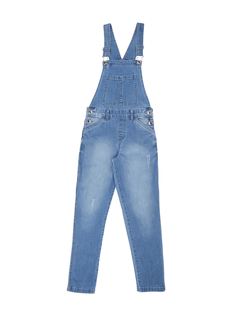 round neck denim dungaree twin sets - 16679924 - Standard Image - 2