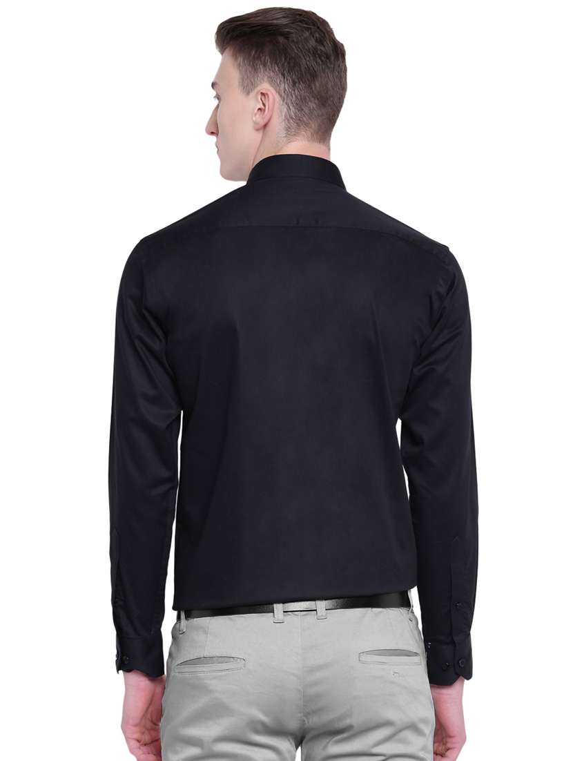 black solid formal shirt - 16680736 -  Standard Image - 2