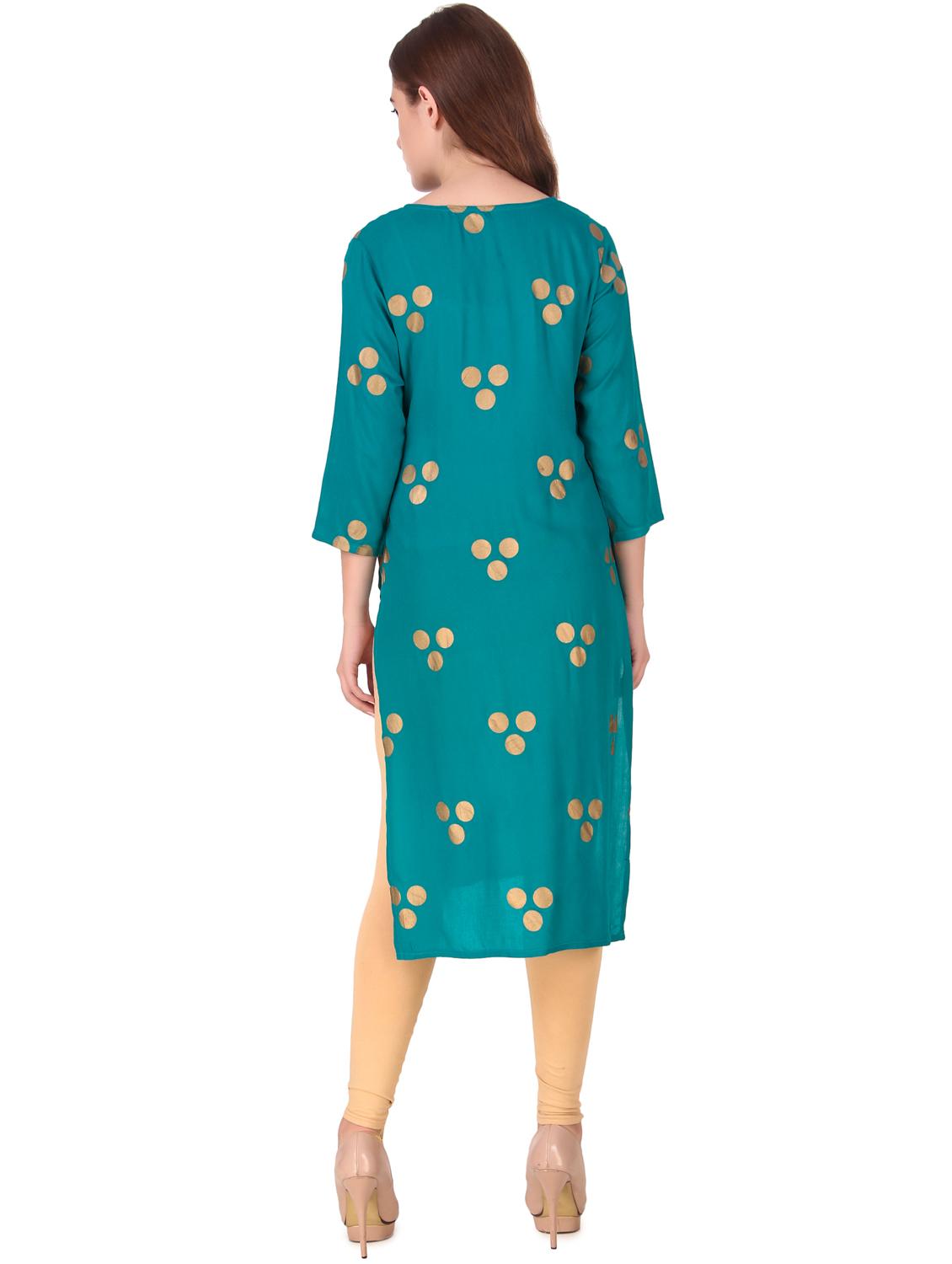 polka dots straight kurta - 16682009 - Standard Image - 2