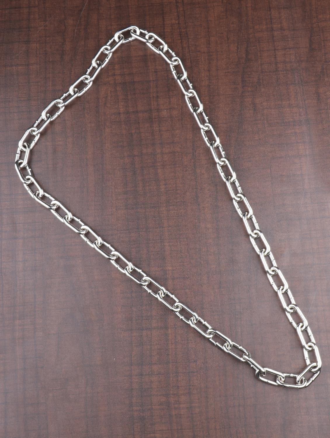 silver metal chain necklace - 16684102 - Zoom Image - 0