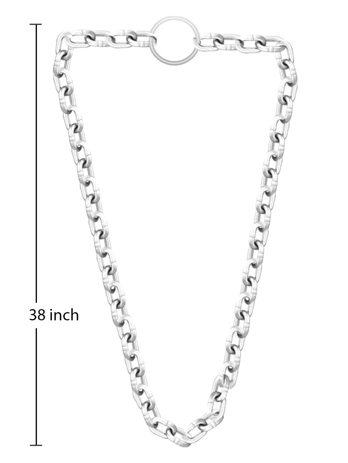 silver metal chain necklace - 16684102 - Standard Image - 2