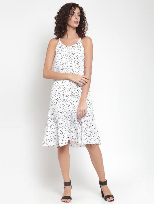 cami neck polka dot a-line dress - 16685147 -  Standard Image - 0