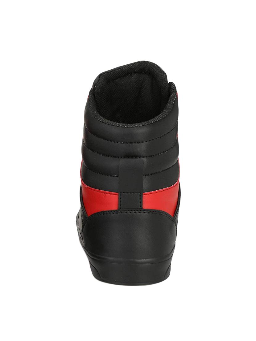 black leatherette lace up sneakers - 16685901 - Standard Image - 2