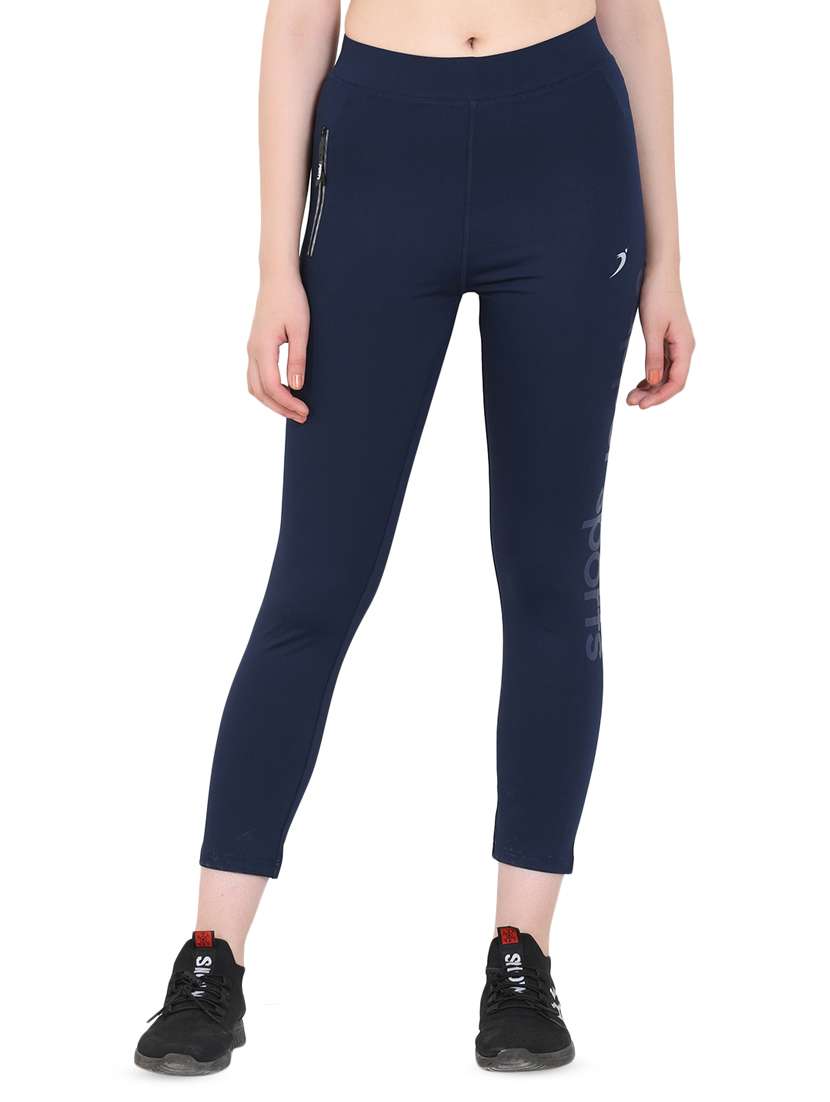 high rise zipper detail track pant