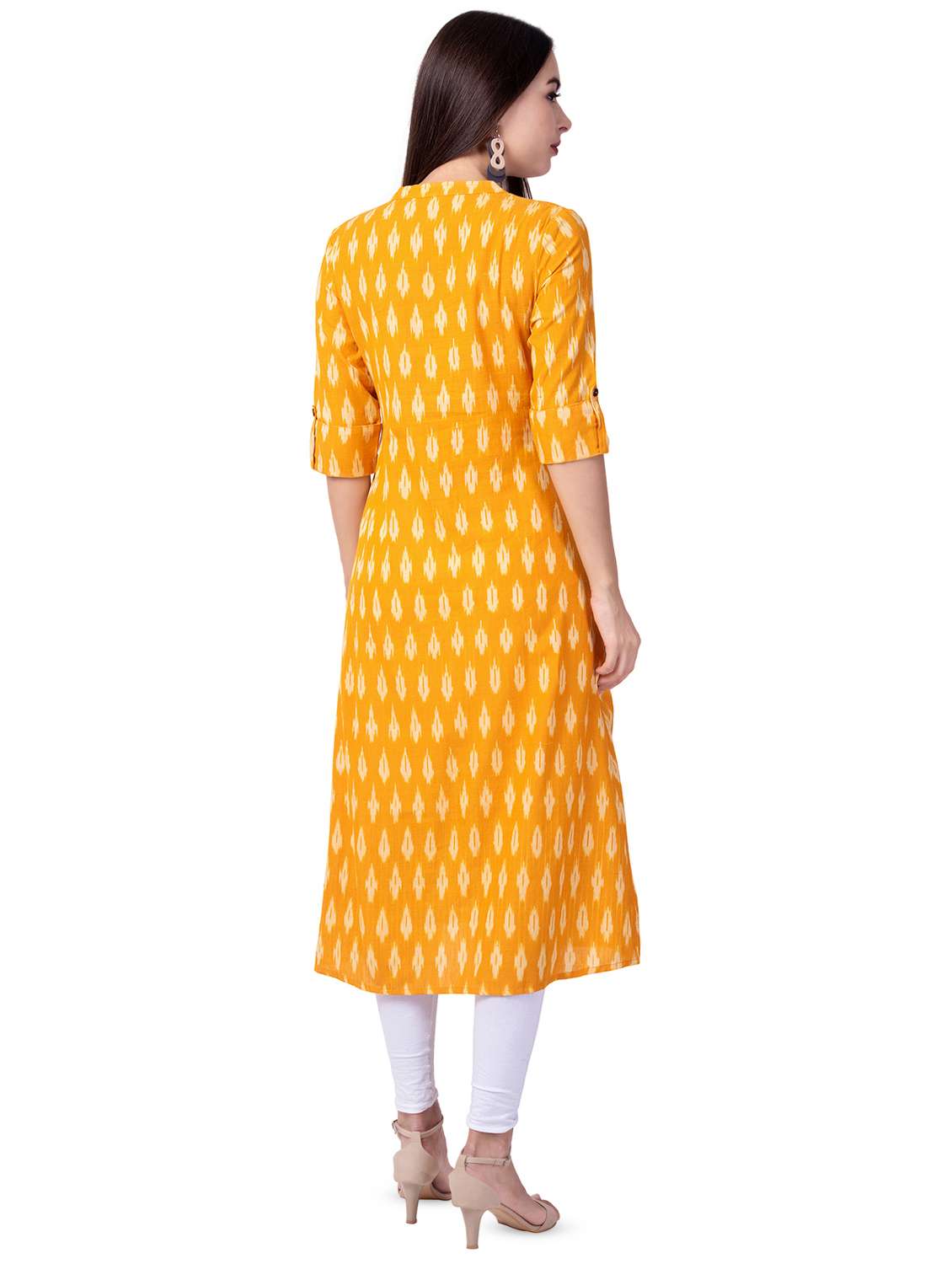 ikat print a-line kurta - 16695480 - Standard Image - 2