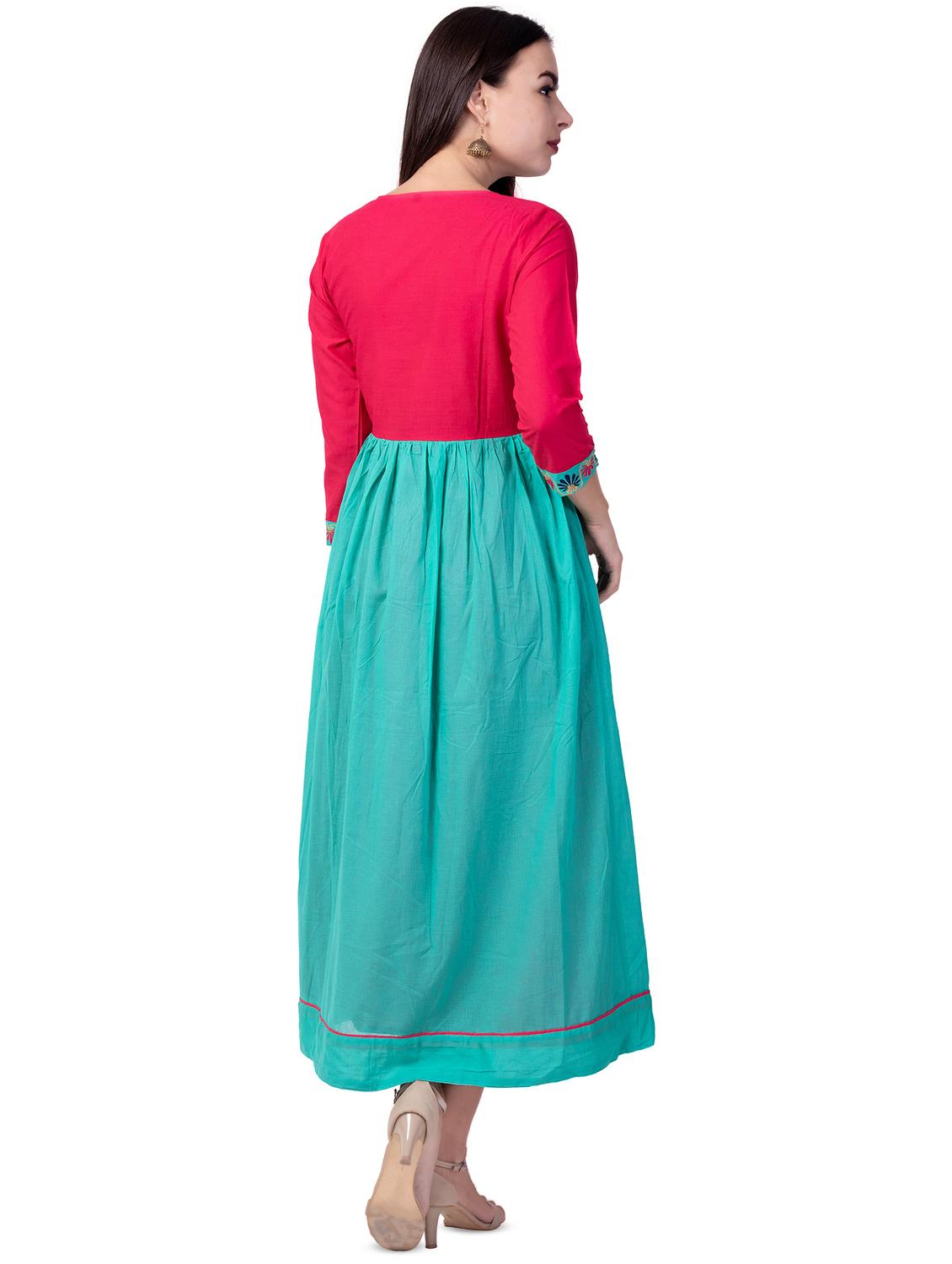 embroidered layered kurta - 16695492 - Standard Image - 2