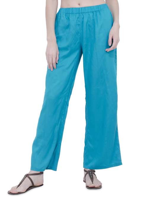high rise solid straight palazzo - 16695728 - Standard Image - 0