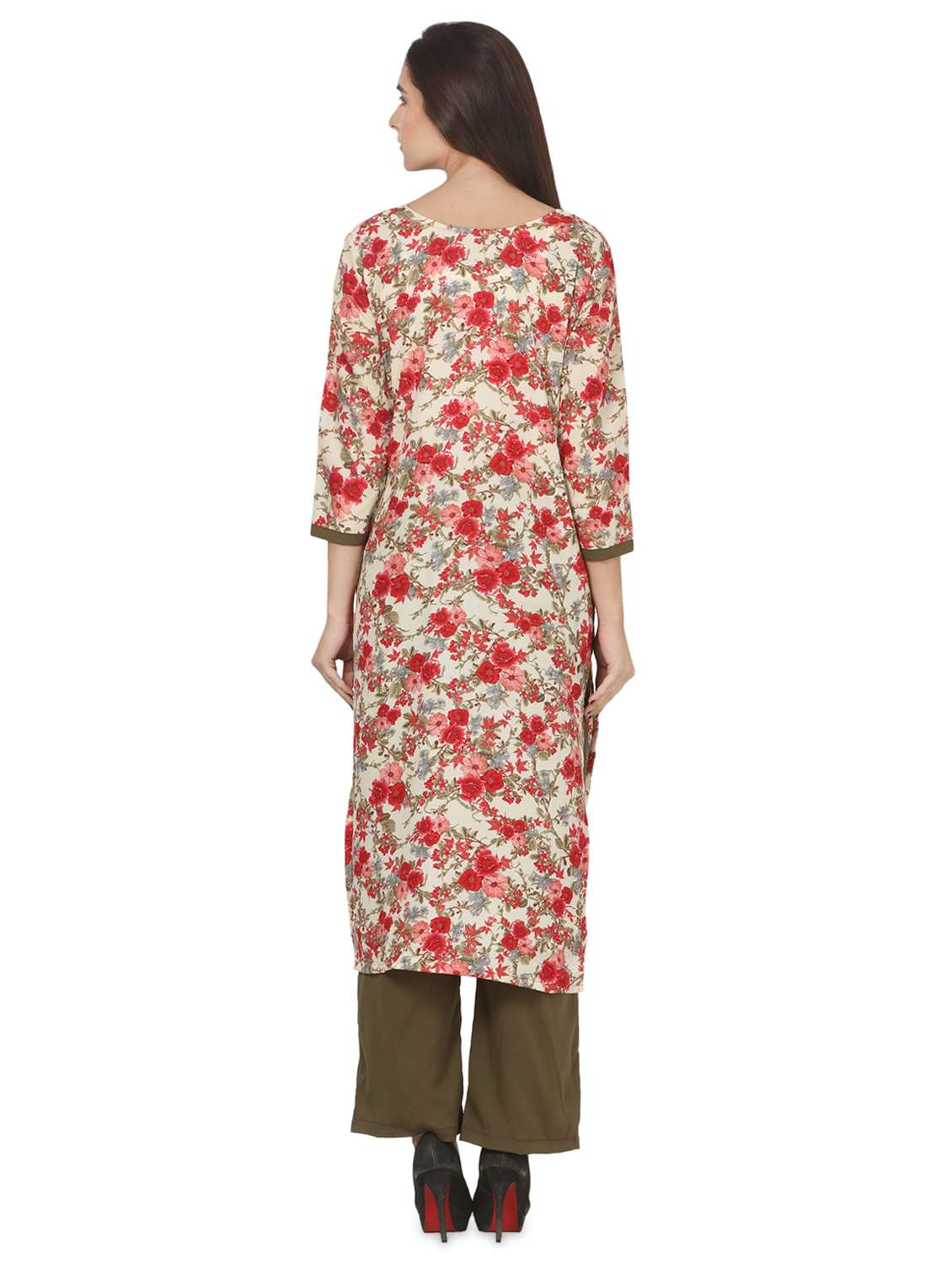 floral printed kurta palazzo set - 16695731 - Standard Image - 2