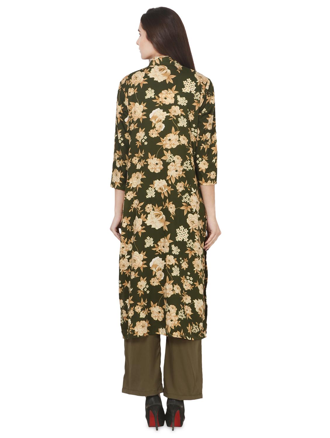floral printed kurta palazzo set - 16695732 - Standard Image - 2