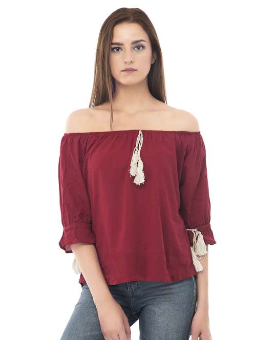women's straight off shoulder top - 16695798 - Standard Image - 0