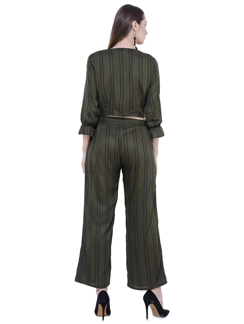 tie knot striped top and pant set - 16695815 - Standard Image - 2