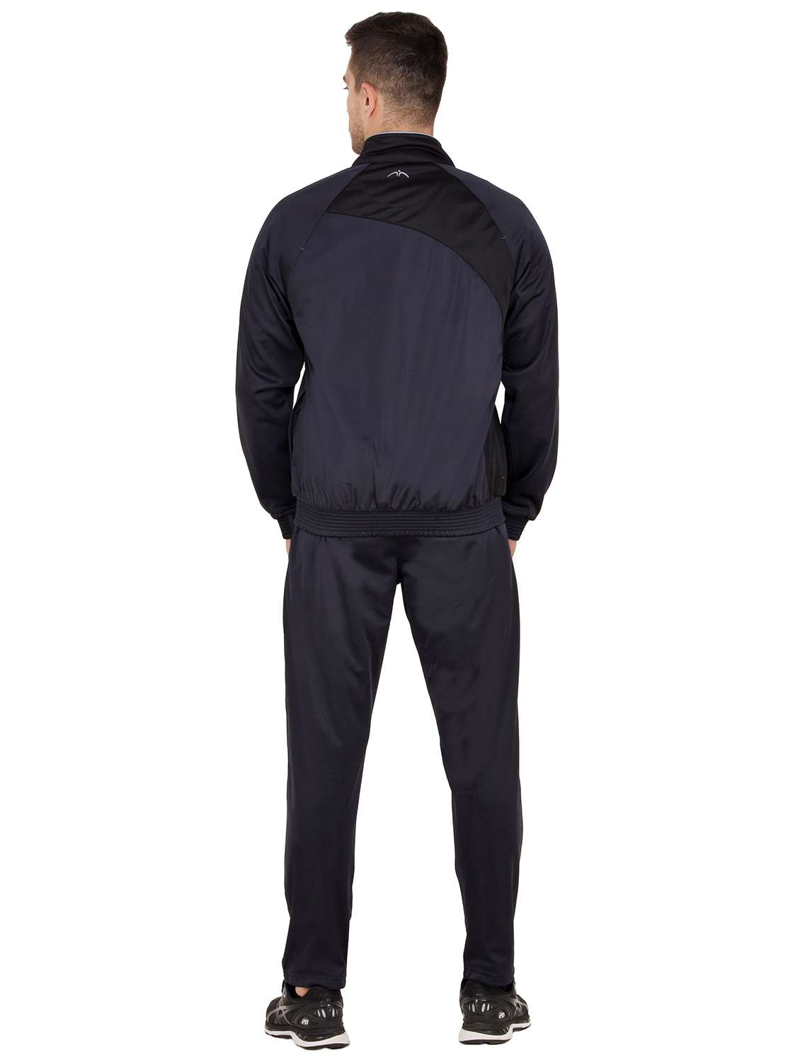 navy blue color block track suit - 16696137 - Standard Image - 2