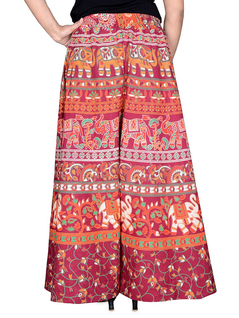 printed flared palazzo - 16697286 - Standard Image - 2