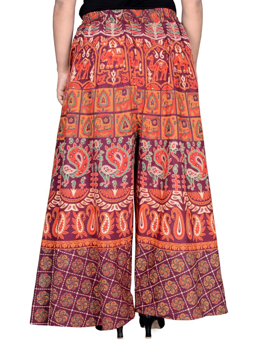 printed flared palazzo - 16697292 - Standard Image - 2