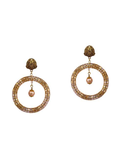 gold  chandballi earring - 16697542 -  Standard Image - 0